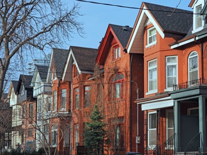 row of victorian homes