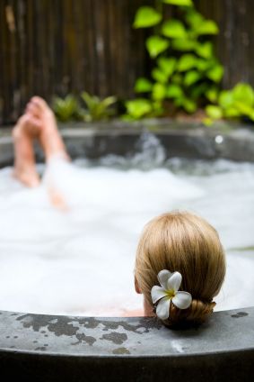 Woman In Hottub